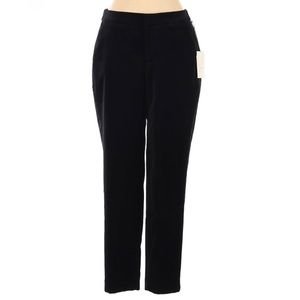 A New Day Velvet Tuxedo Dress Pants Black Slim Ankle Mid-Rise Women’s 2